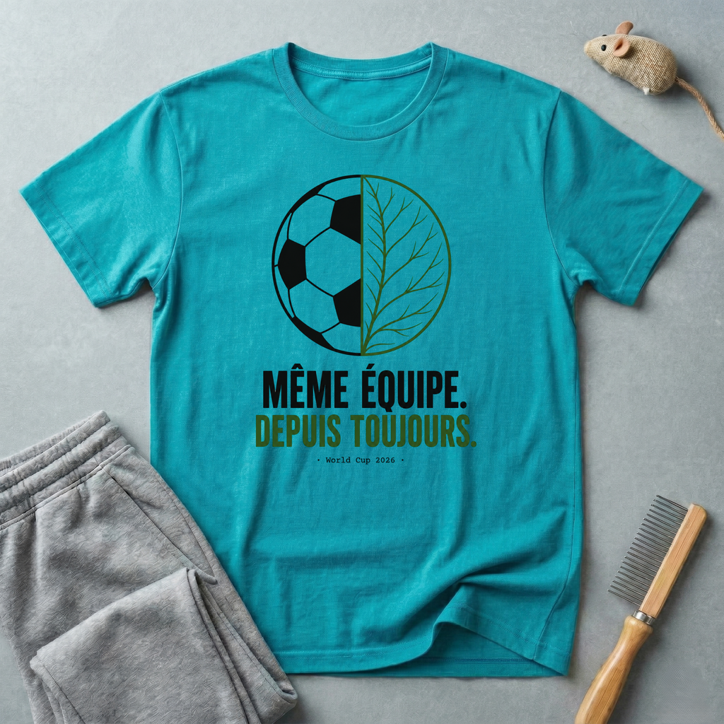 T-shirt Football & Nature — « Même équipe. Depuis toujours. »