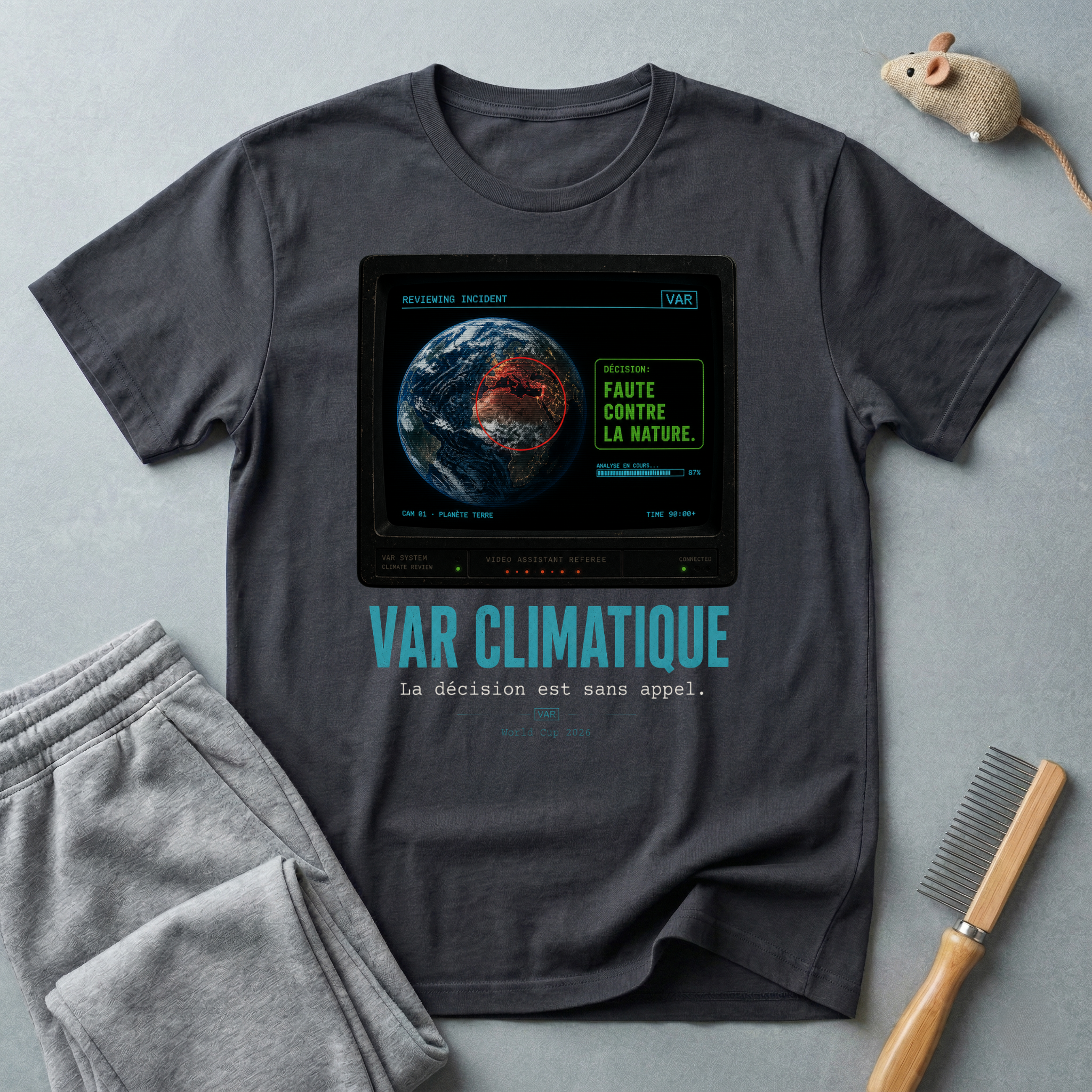 T-shirt design Terre « Faute contre la nature »