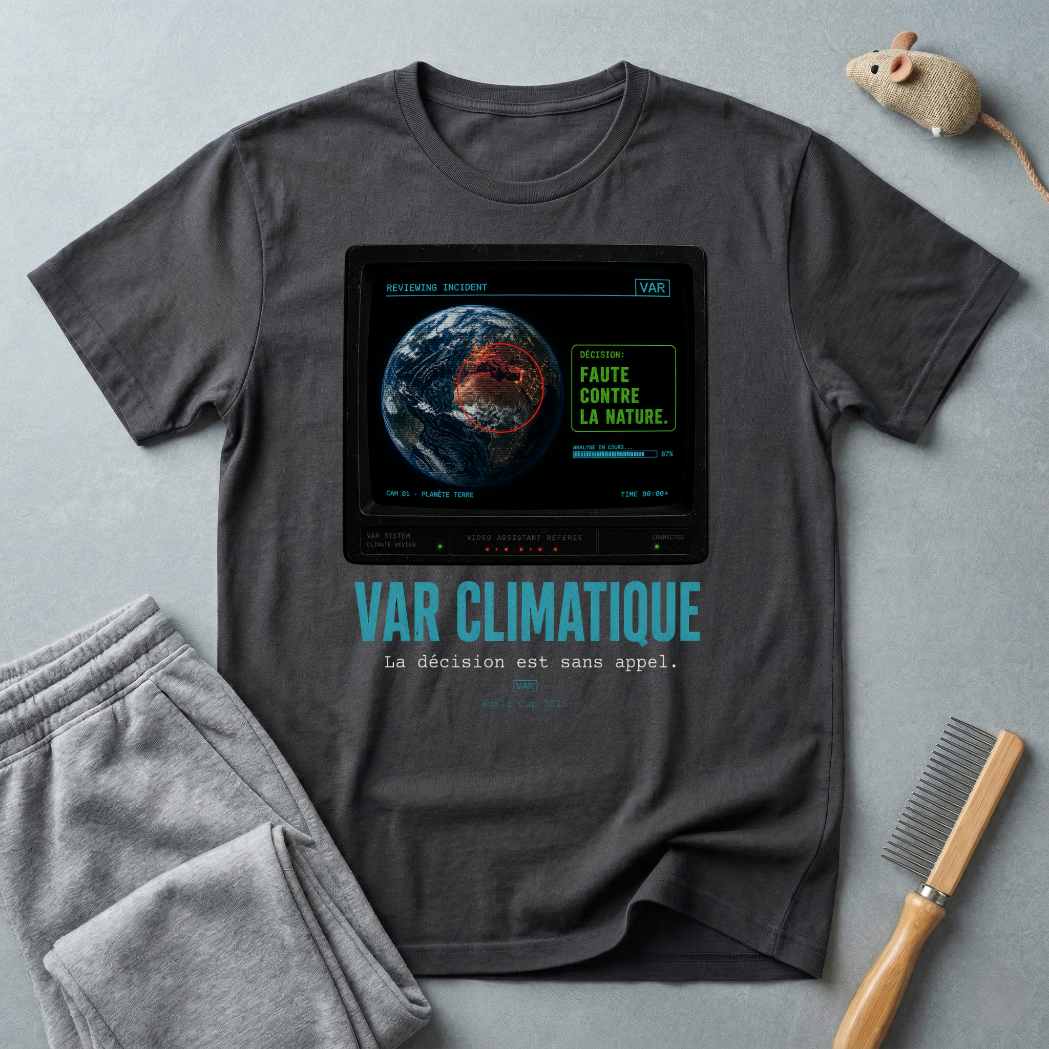 T-shirt design Terre « Faute contre la nature »