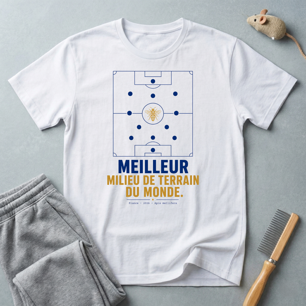 T-shirt de football  «Meilleur milieu de terrain du monde»