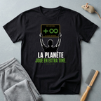 T-shirt «La Planète Joue En Extra Time.» — design de chronomètre d’arbitre de football
