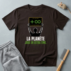 T-shirt «La Planète Joue En Extra Time.» — design de chronomètre d’arbitre de football