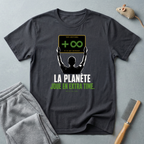 T-shirt «La Planète Joue En Extra Time.» — design de chronomètre d’arbitre de football