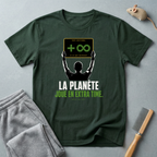 T-shirt «La Planète Joue En Extra Time.» — design de chronomètre d’arbitre de football