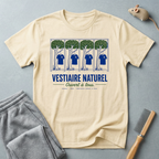 T-shirt «Vestiaire naturel - Ouvert à tous» (design éco arbre et chemise)