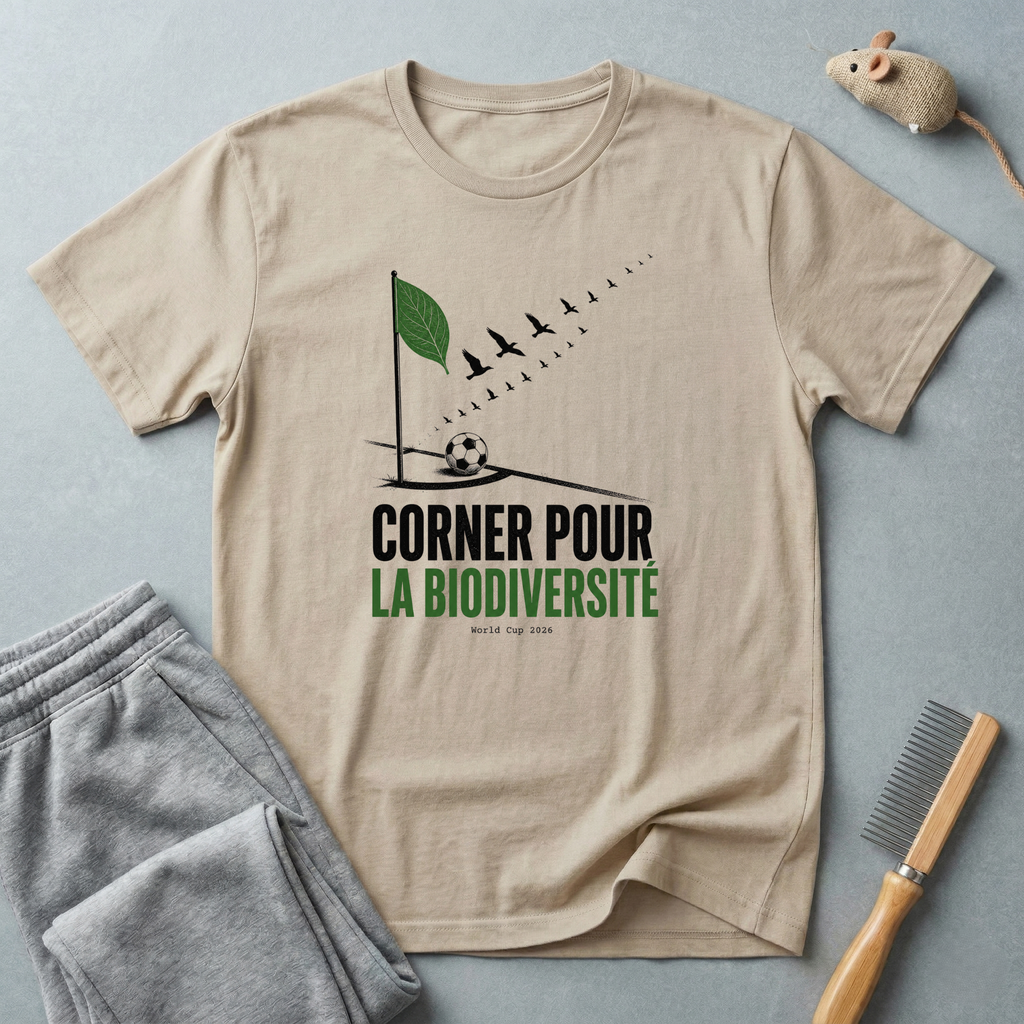 T-shirt «Corner pour la biodiversité» — t-shirt éco de football pour la conservation de l’environnement