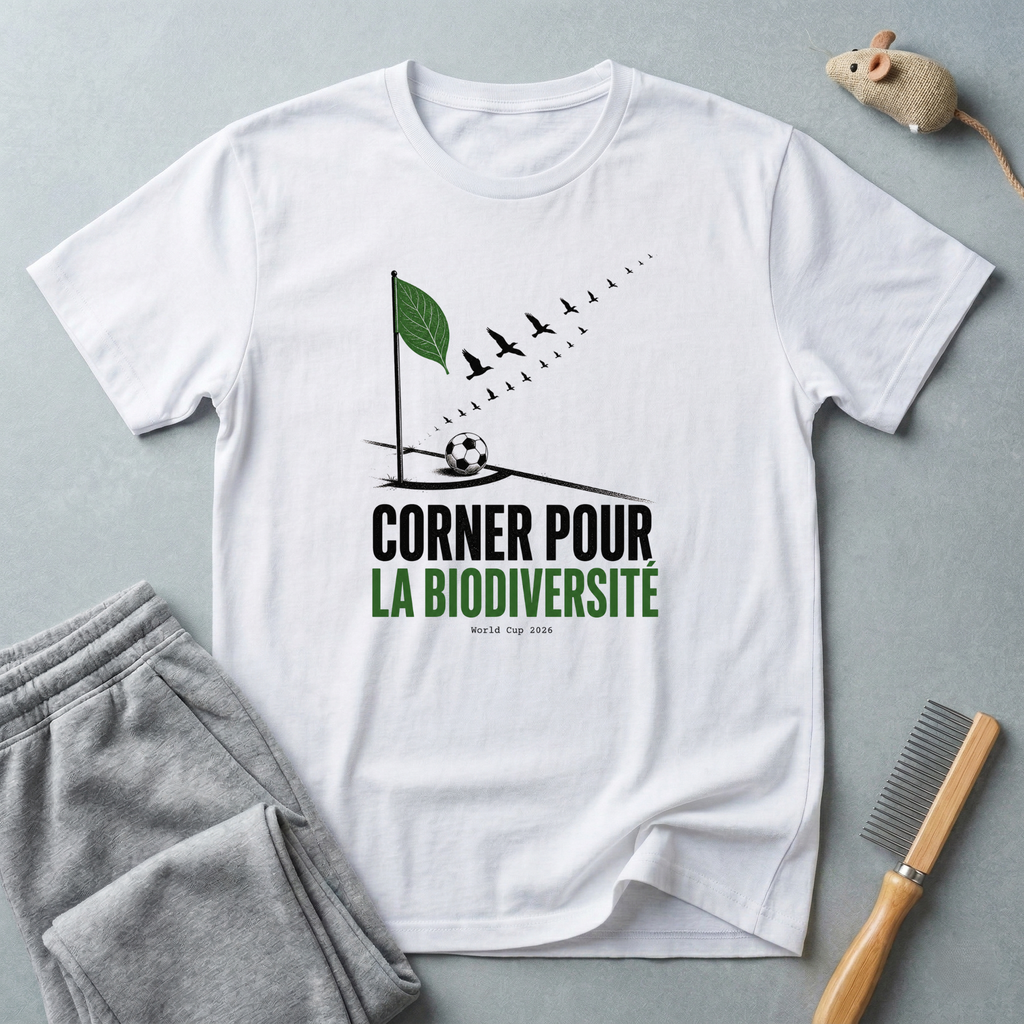 T-shirt «Corner pour la biodiversité» — t-shirt éco de football pour la conservation de l’environnement