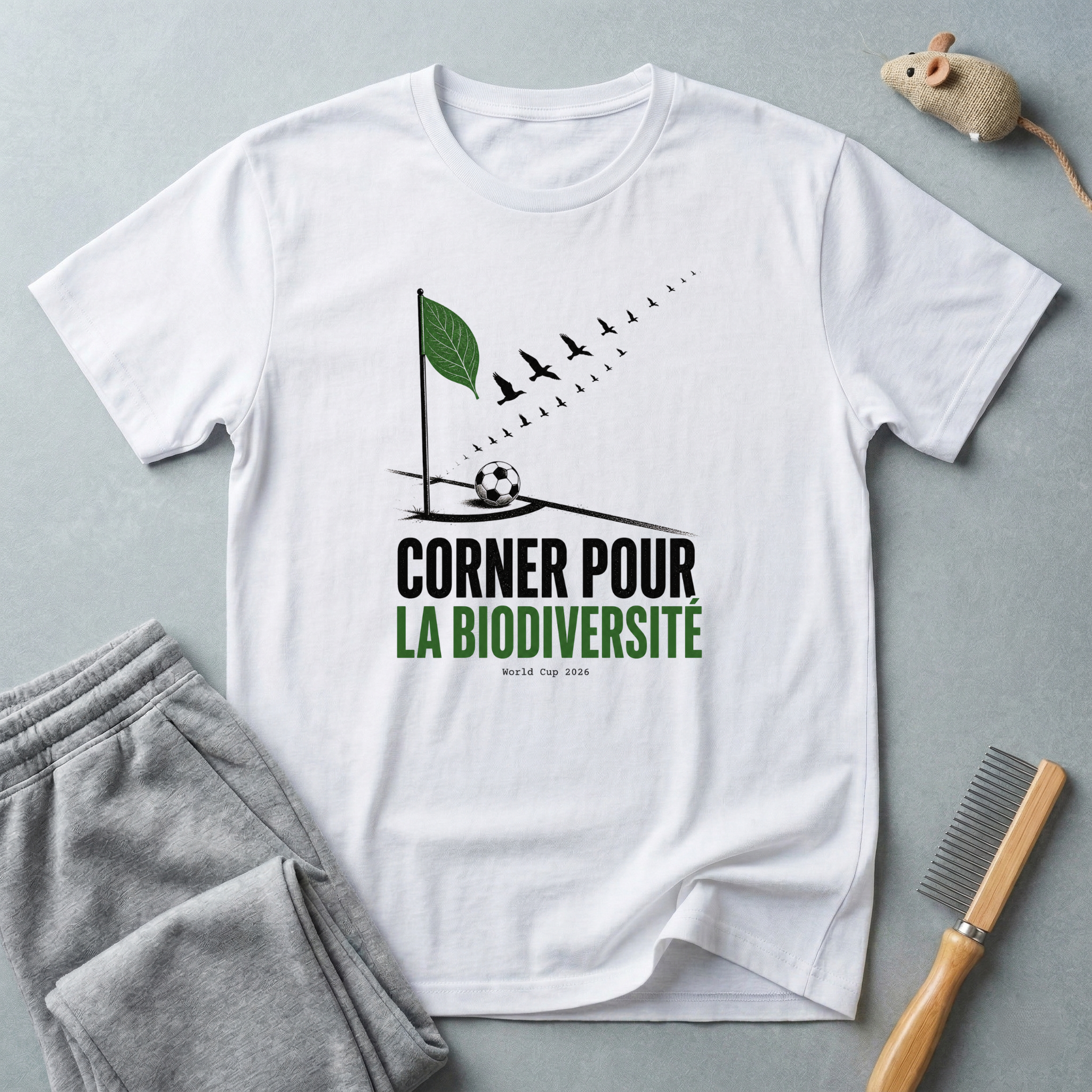 T-shirt «Corner pour la biodiversité» — t-shirt éco de football pour la conservation de l’environnement