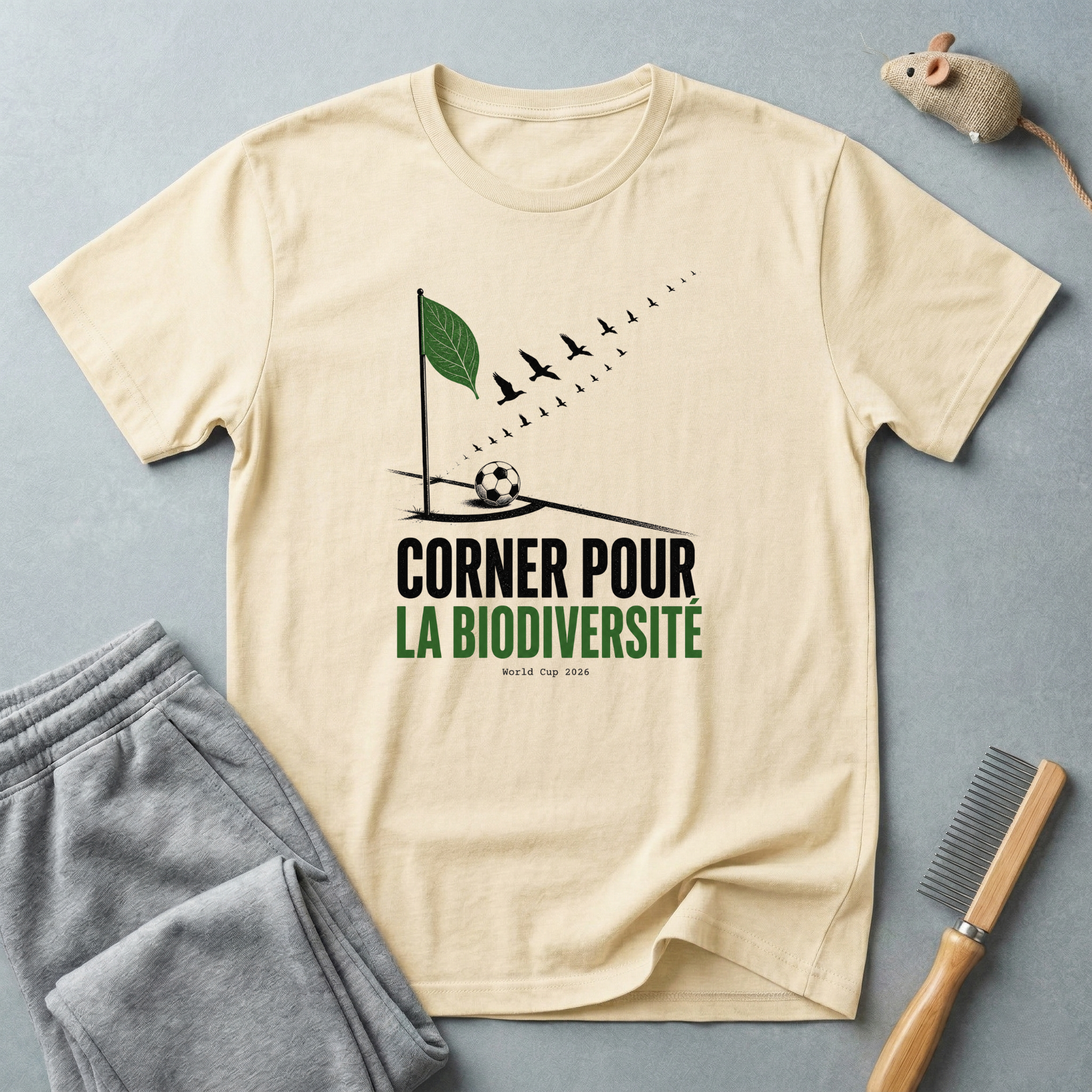 T-shirt «Corner pour la biodiversité» — t-shirt éco de football pour la conservation de l’environnement