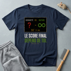 T-shirt — «Le score final dépend de toi.» t-shirt graphique Humanité vs Nature