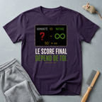 T-shirt — «Le score final dépend de toi.» t-shirt graphique Humanité vs Nature