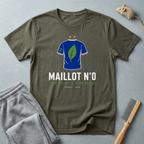 T-shirt éco — «Maillot n° 0» — t-shirt de football durable au motif de feuille