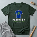 T-shirt éco — «Maillot n° 0» — t-shirt de football durable au motif de feuille