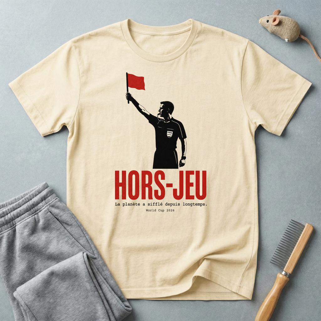T-shirt «carton rouge d’arbitre» — t-shirt graphique de football «hors-jeu»