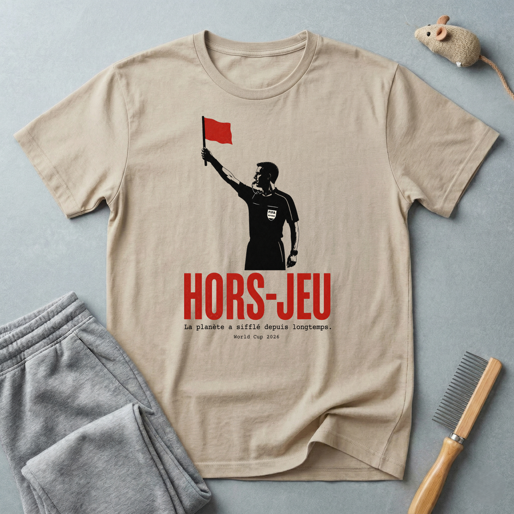 T-shirt «carton rouge d’arbitre» — t-shirt graphique de football «hors-jeu»