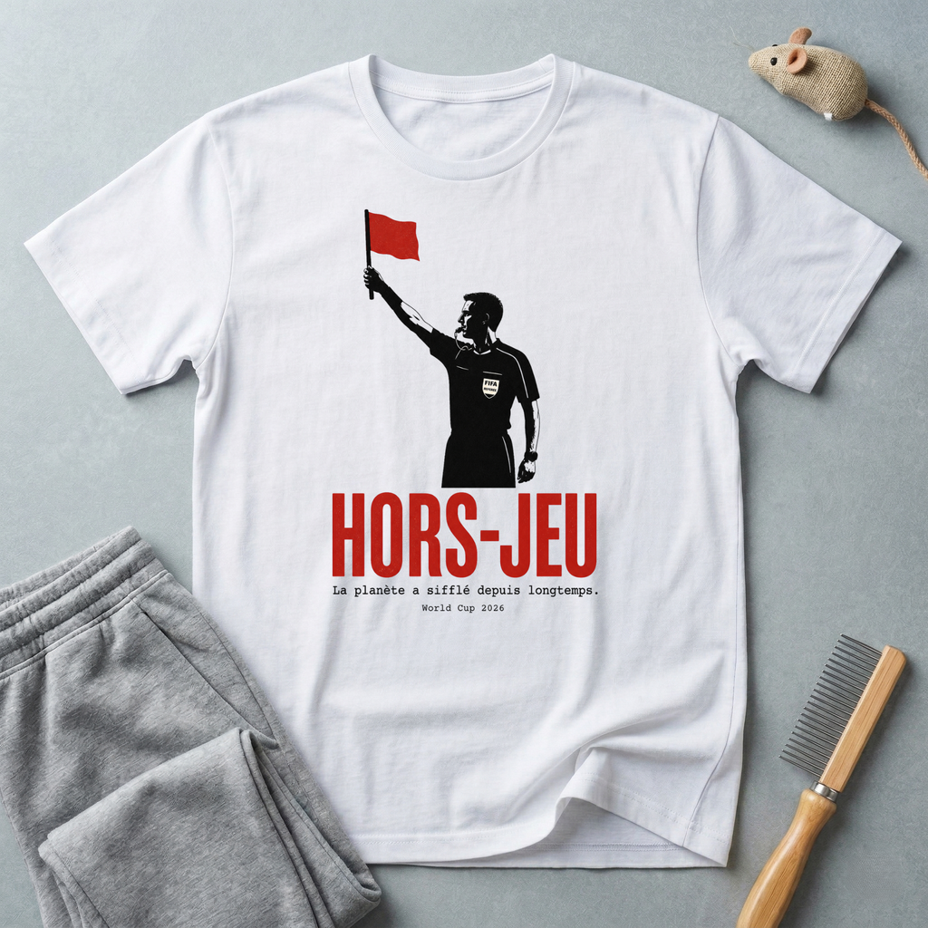 T-shirt «carton rouge d’arbitre» — t-shirt graphique de football «hors-jeu»