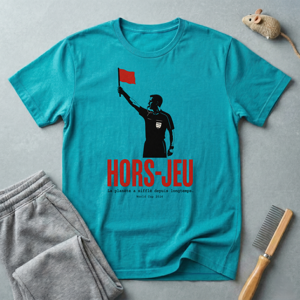 T-shirt «carton rouge d’arbitre» — t-shirt graphique de football «hors-jeu»