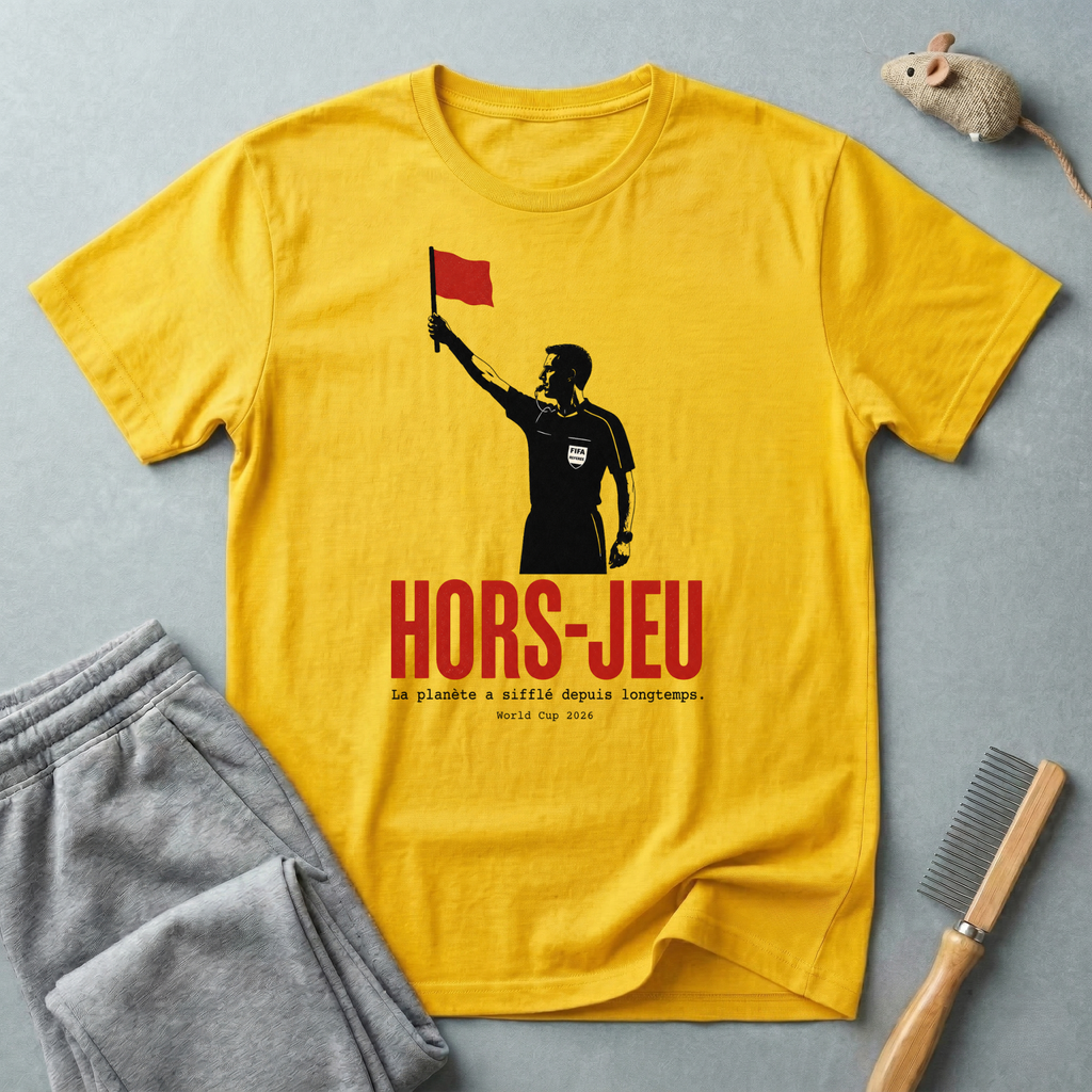 T-shirt «carton rouge d’arbitre» — t-shirt graphique de football «hors-jeu»