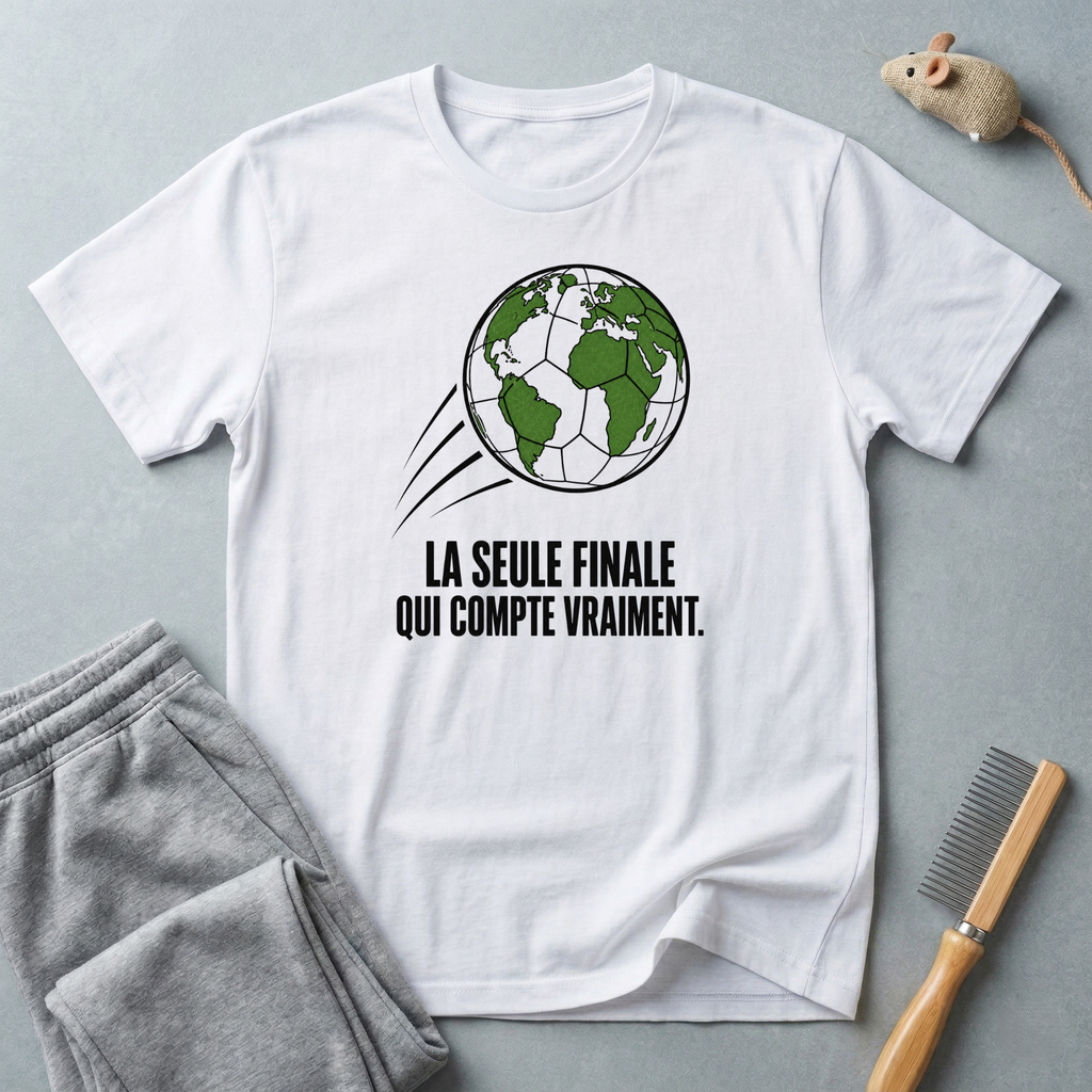 T-shirt de football Terre — «La seule finale qui compte vraiment.»