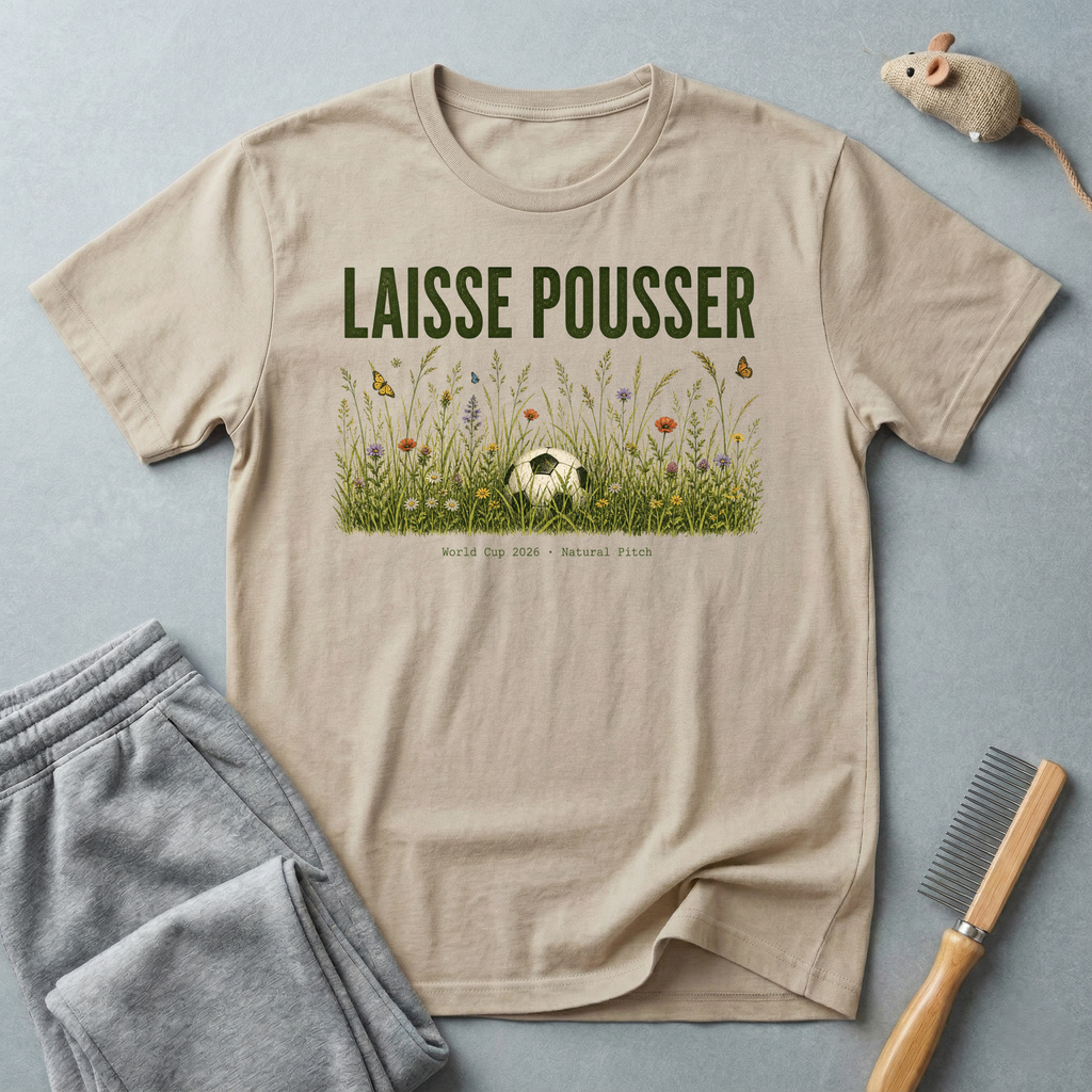 T-shirt de football floral «Laisse pousser»