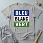 T-shirt «Bleu Blanc Vert» — t-shirt à blocs de couleurs du drapeau français