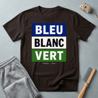 T-shirt «Bleu Blanc Vert» — t-shirt à blocs de couleurs du drapeau français