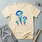 T-shirt méduse aquarelle "Transparente, pas invisible"