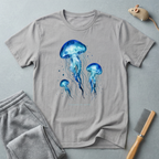 T-shirt méduse aquarelle "Transparente, pas invisible"