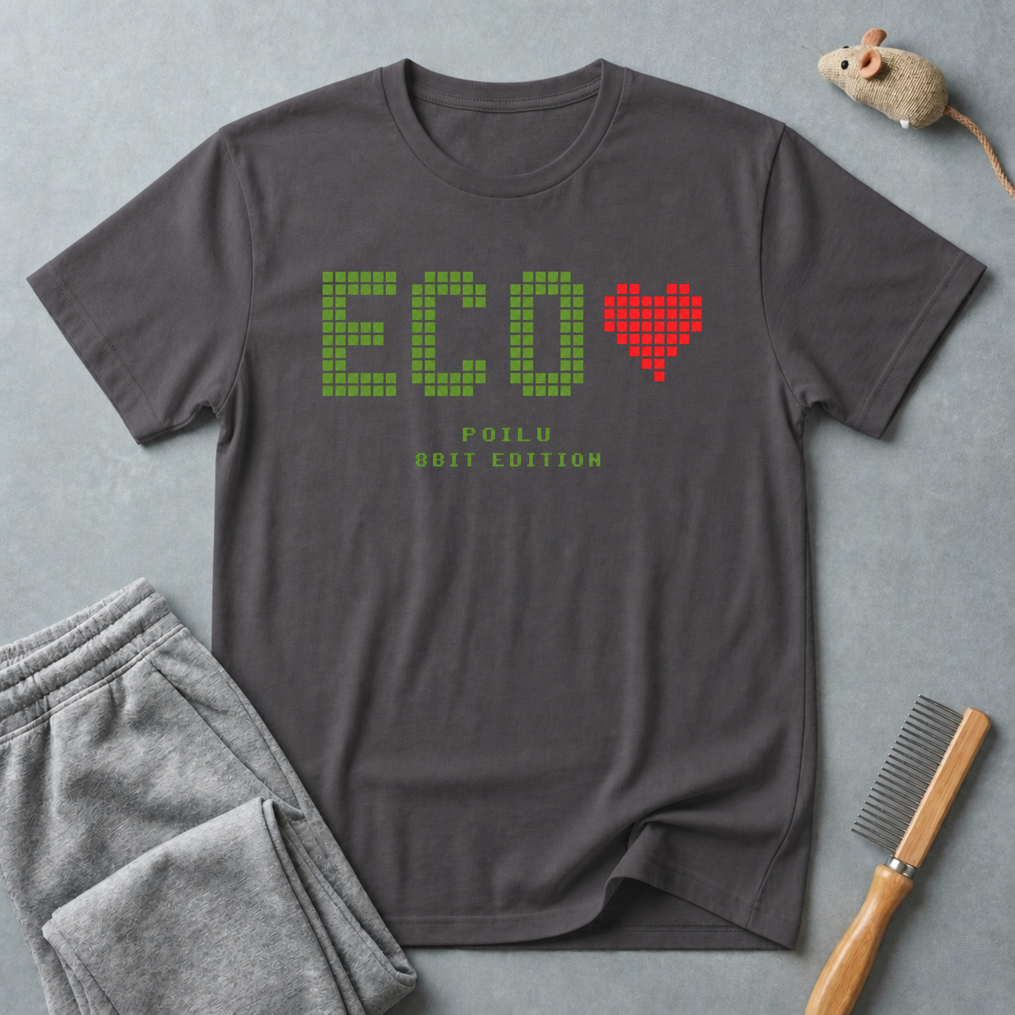 T-shirt Eco Heart — T-shirt graphique 8 bits «ECO»