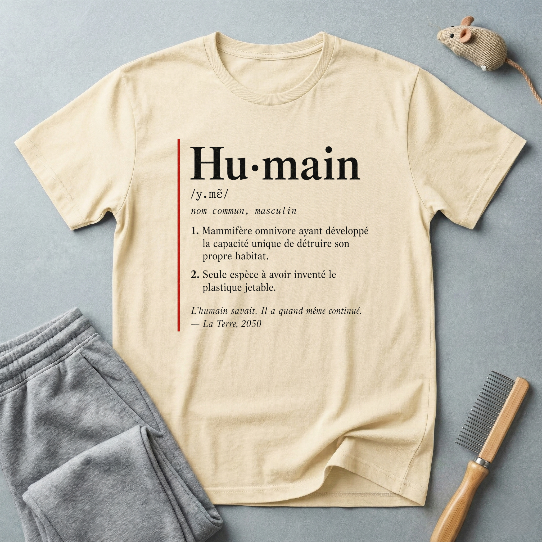 T-shirt Définition — « Hu·main » – T-shirt à typographie minimaliste