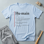T-shirt Définition — « Hu·main » – T-shirt à typographie minimaliste