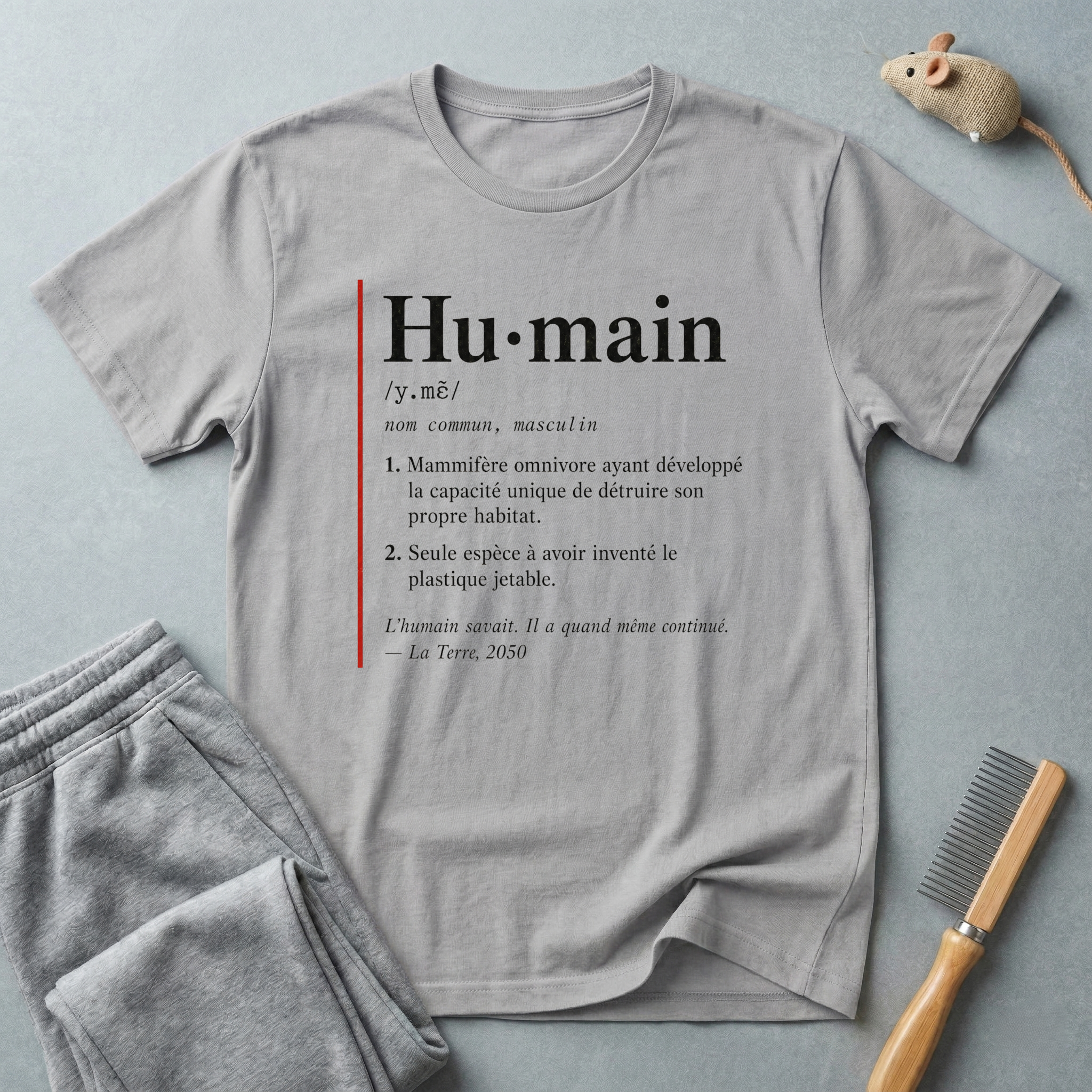 T-shirt Définition — « Hu·main » – T-shirt à typographie minimaliste