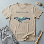 T-shirt à motif de baleine à l'aquarelle — «Fragile mais vivant.»