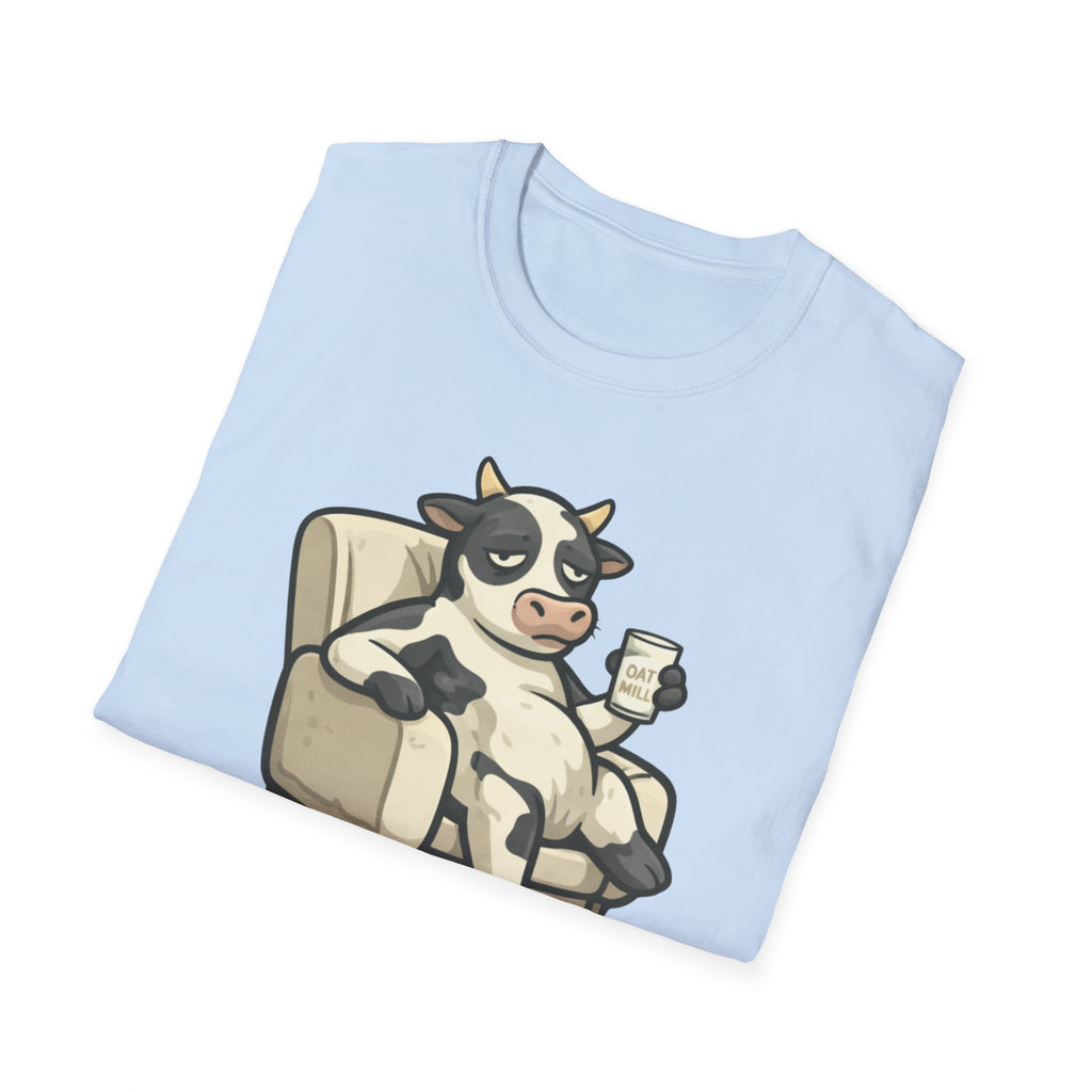Cow Lounge T-Shirt — Cute Relaxing Cow Illustration with “De rien” Text