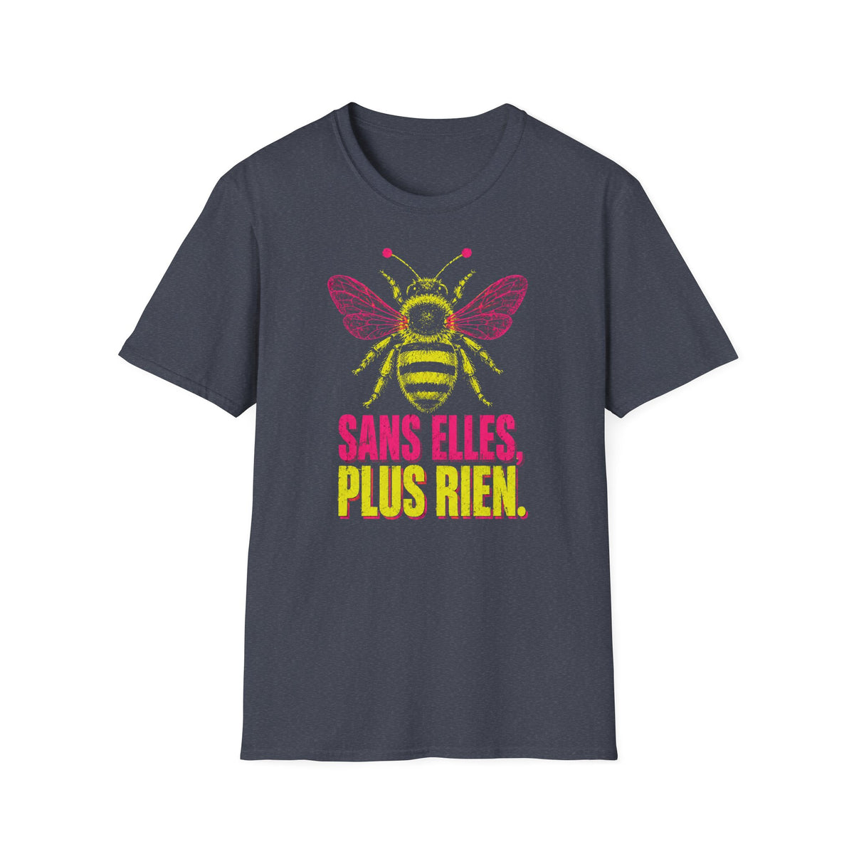 T-shirt graphique Abeille — « Sans elles, plus rien. » — T-shirt féministe en hommage aux pollinisatrices