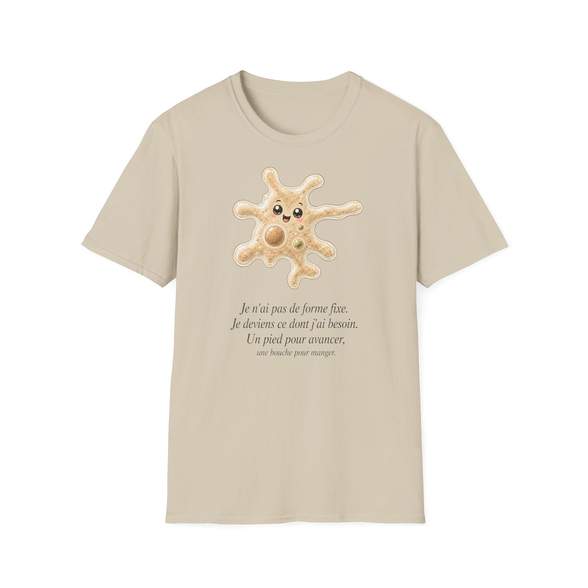T-shirt avec adorable illustration d’amibe — T-shirt kawaii représentant un microorganisme