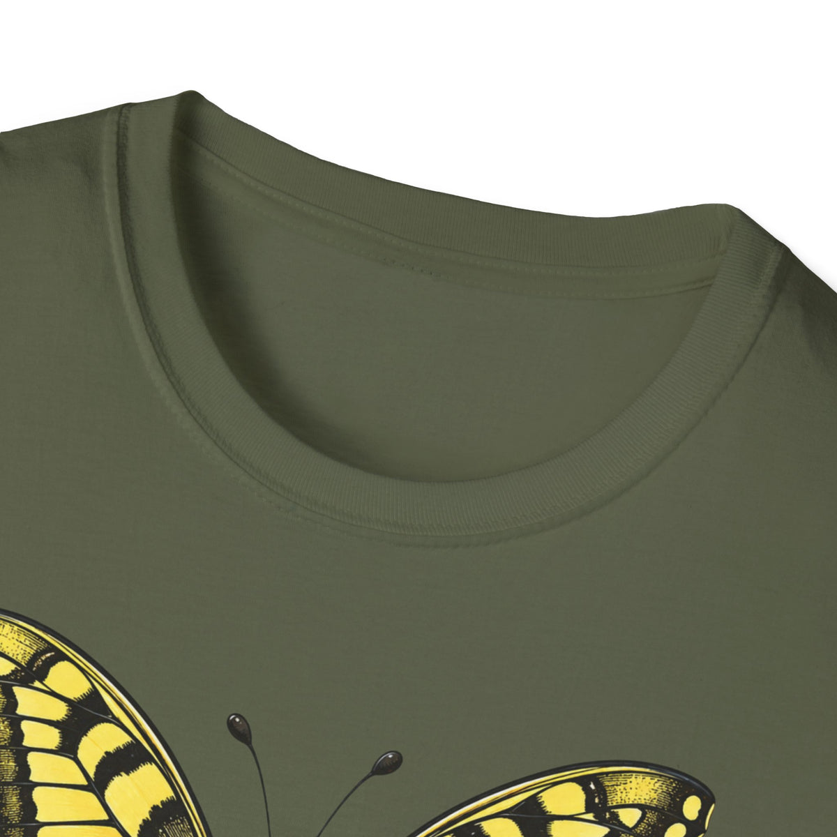 T-shirt graphique papillon — Machaon jaune vintage