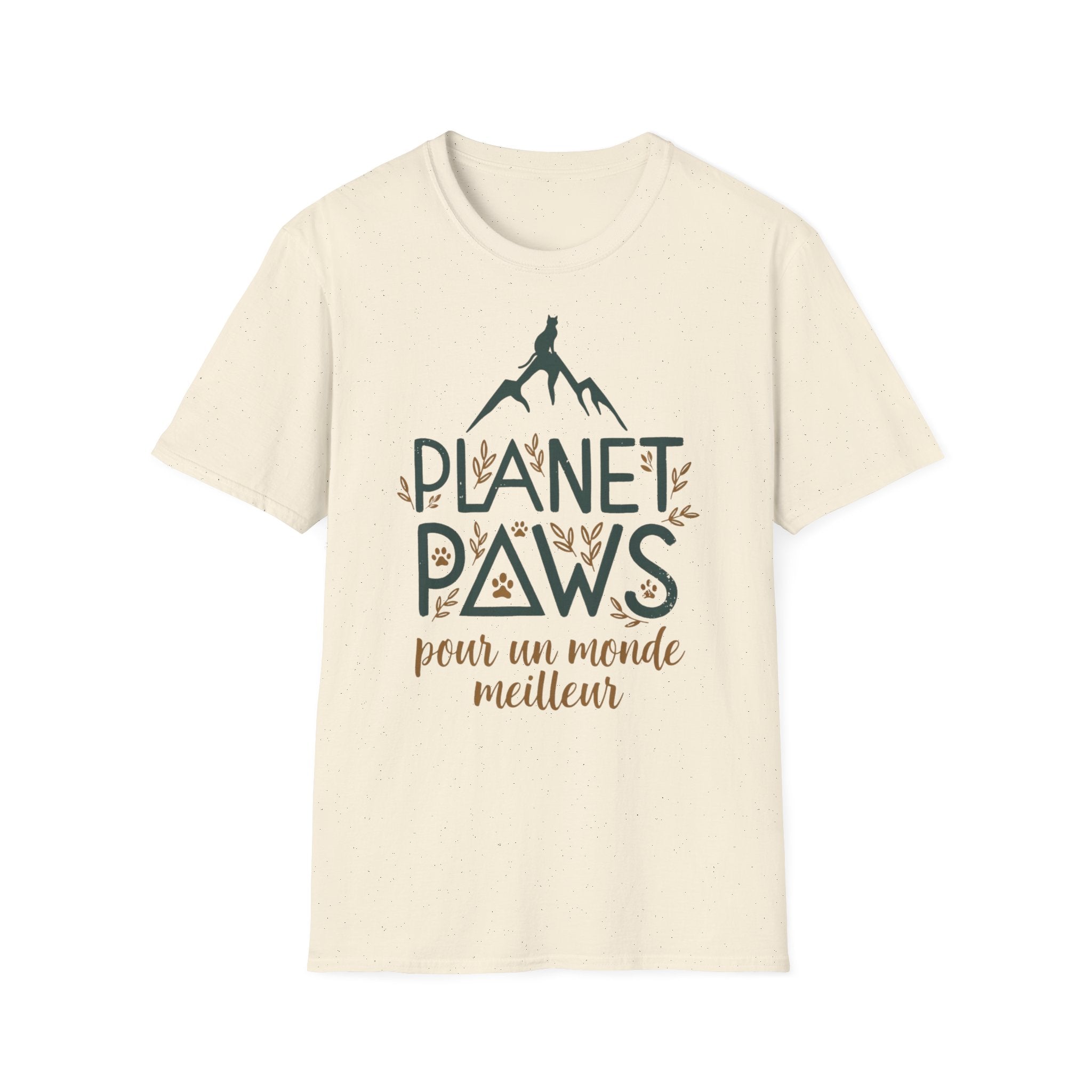 Planet Paws T-Shirt — "Planet Paws pour un monde meilleur" Eco & Pet Lover Tee