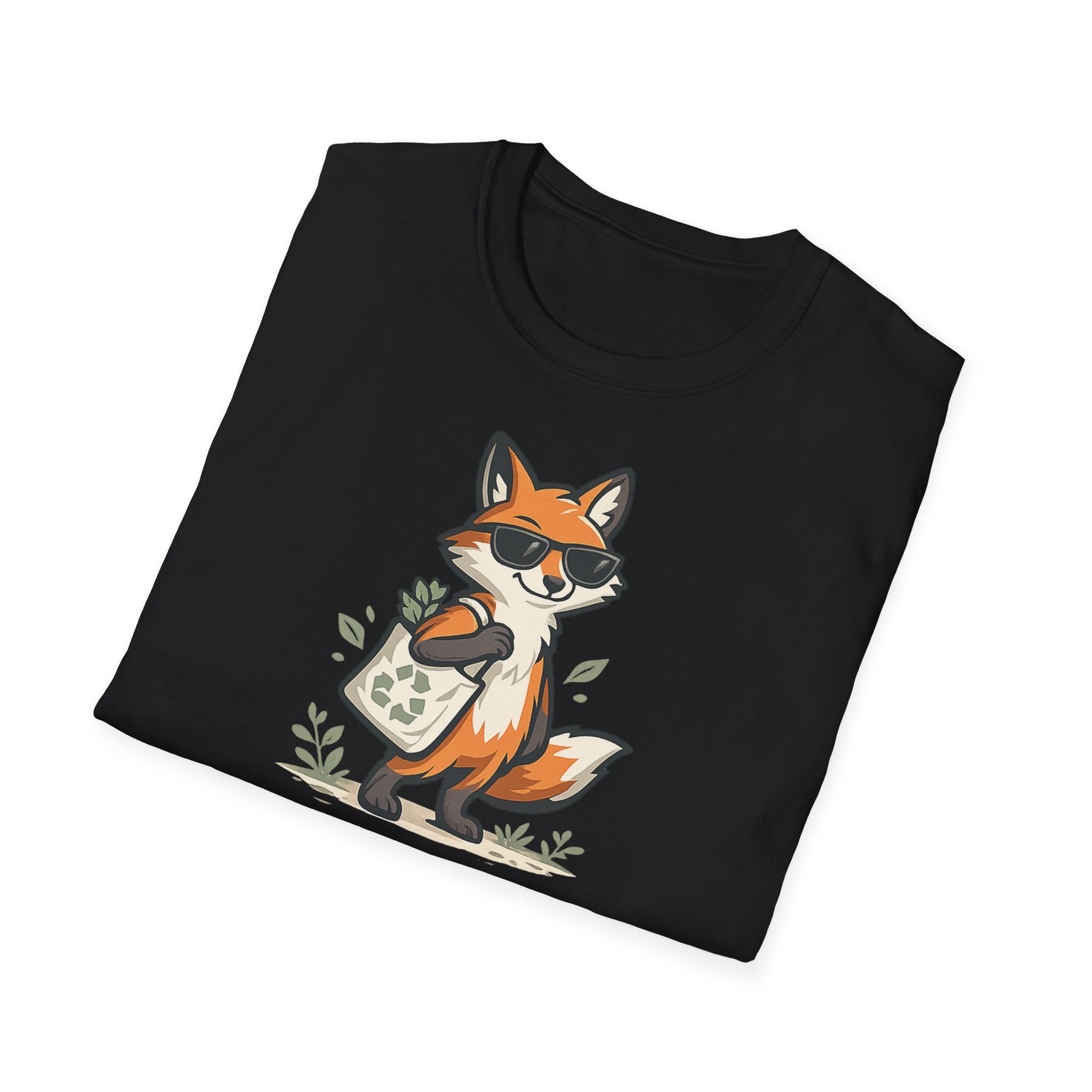 Fox Illustration T-Shirt — "Durable Mais Méfiant" Cute Fox Graphic Tee