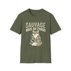 Sauvage Mais Au Chaud Fox T-Shirt — Cozy Vintage Fox Graphic Tee
