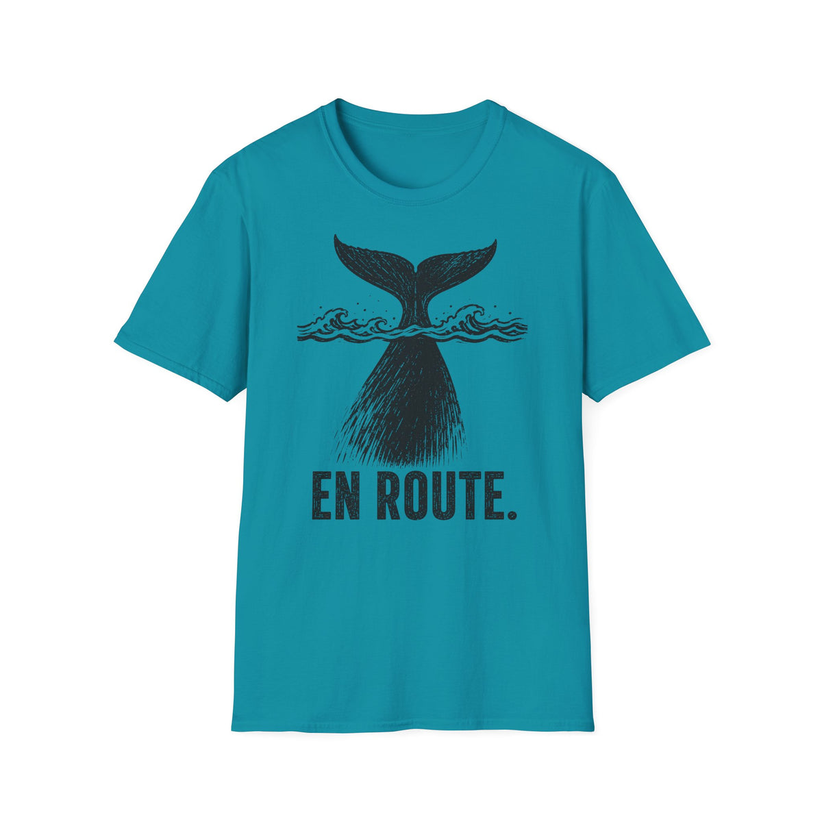 Whale Tail 'En Route' T-Shirt — Nautical Travel Graphic Tee