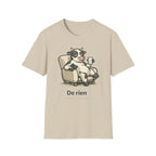 Cow Lounge T-Shirt — Cute Relaxing Cow Illustration with “De rien” Text
