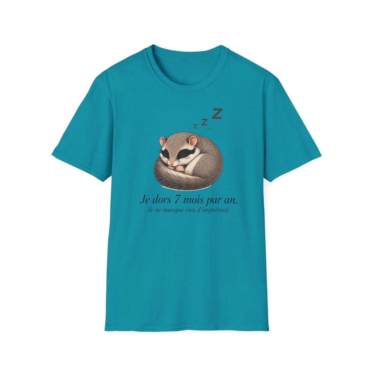 T-shirt « Planeur de sucre endormi » — Adorable petit animal de poche faisant la sieste, Zzz