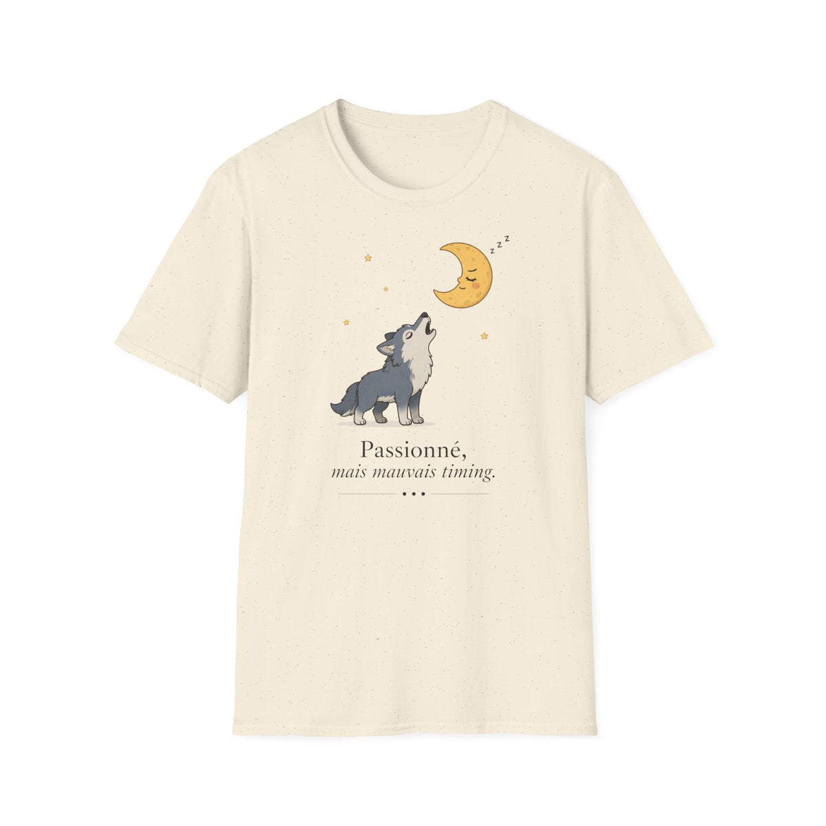 T-shirt Loup hurlant à la lune — Adorable illustration du ciel nocturne