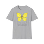 T-shirt papillon jaune avec poème