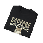 Sauvage Mais Au Chaud Fox T-Shirt — Cozy Vintage Fox Graphic Tee