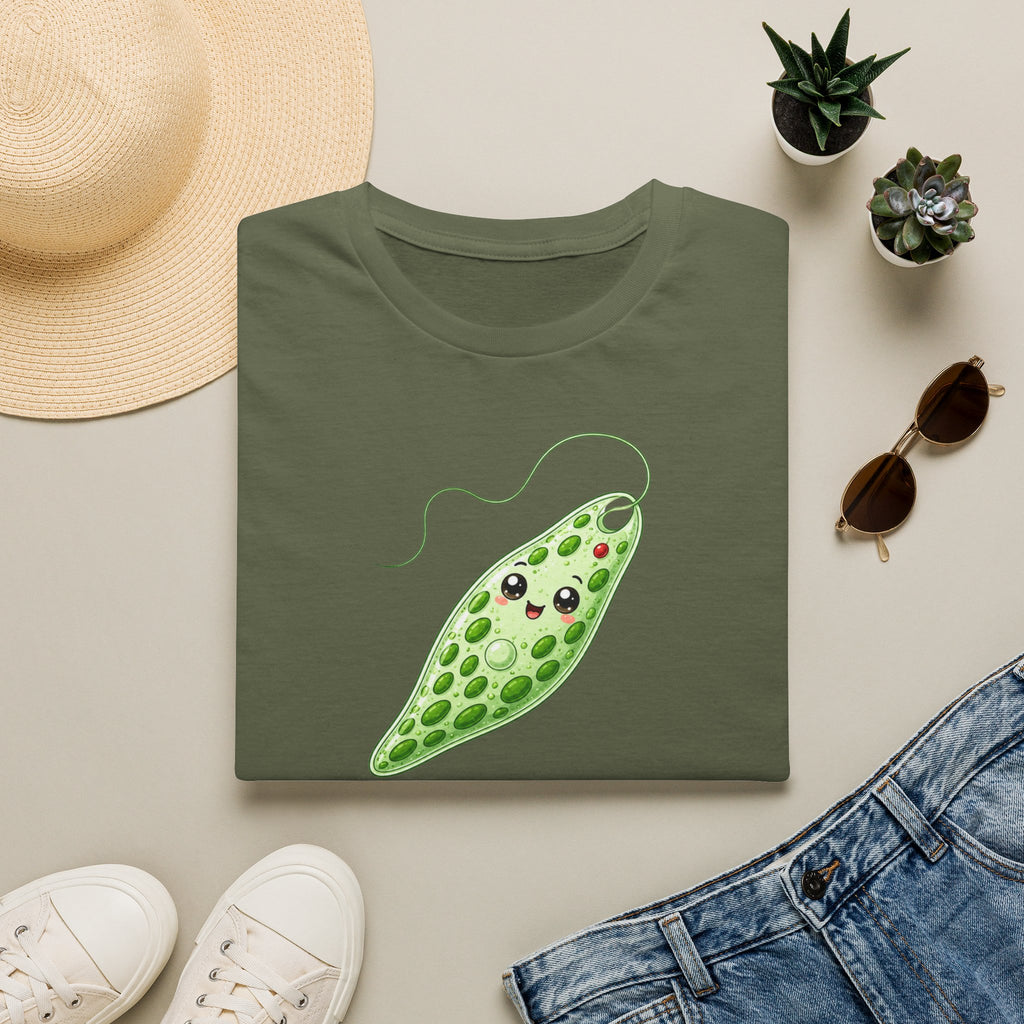 T-shirt kawaii avec cosse de pois — Adorable t-shirt illustré sur le thème botanique