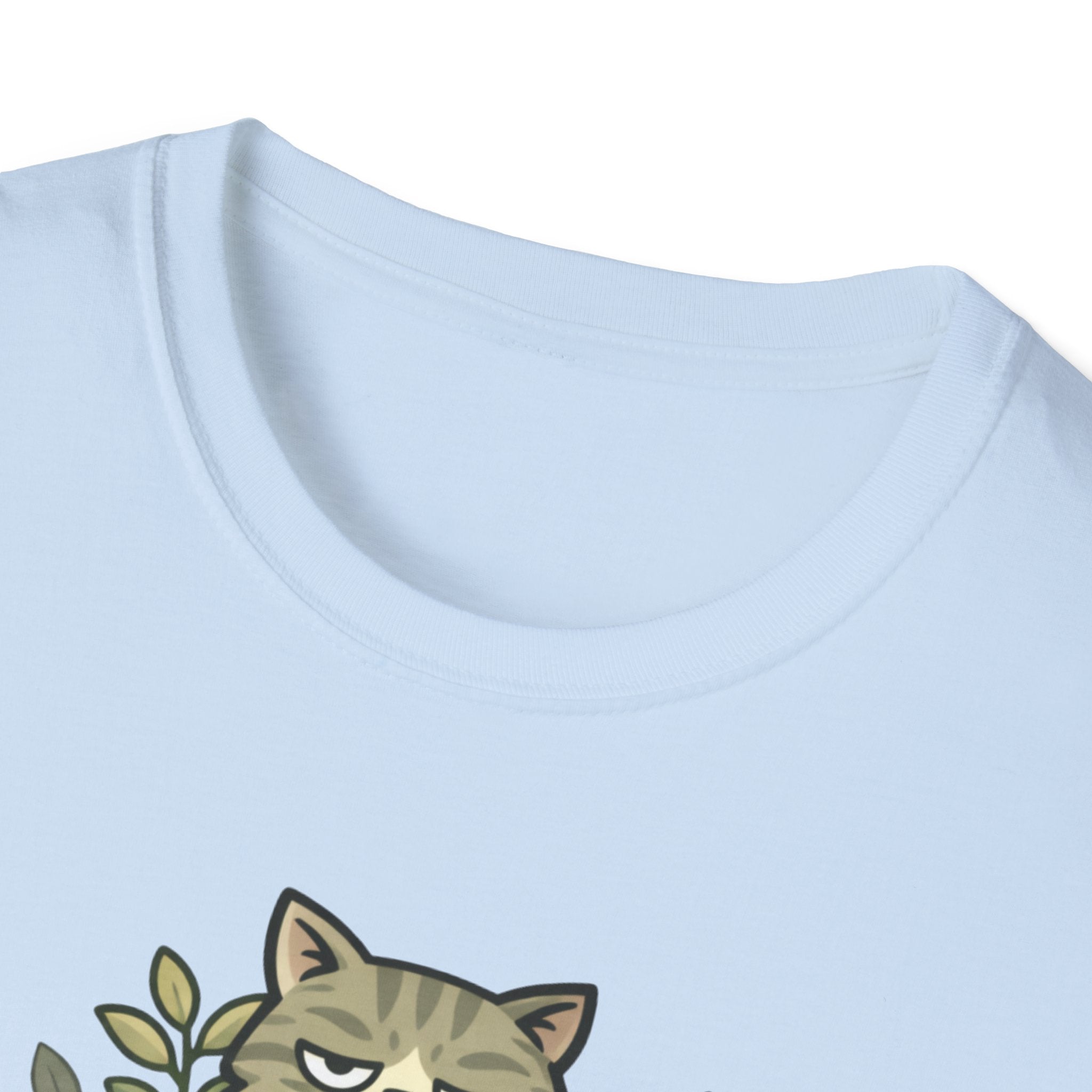 Cat & Plants T‑Shirt — "Sauver la planète oui, parler aux gens non" Eco Cat Graphic Tee