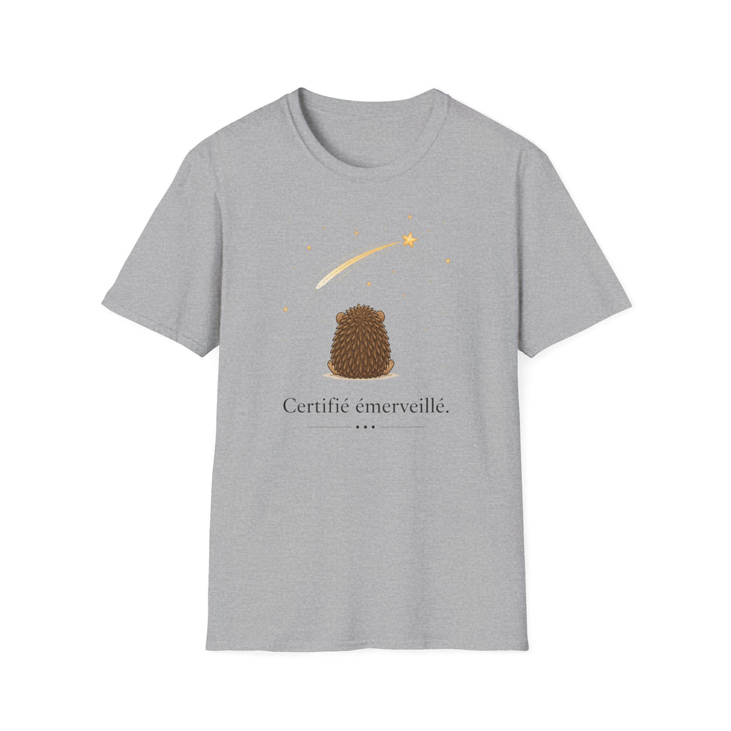 T-shirt Hérisson et étoile filante — Adorable illustration « Étoile émerveille »