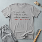 T-shirt style machine à écrire — «La forêt brûle… c’est à moi d’agir.»